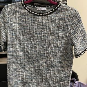 Zara tweed top size medium